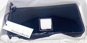 Portafoglio Dooney & Bourke in pelle verniciata con cerniera NUOVO! - Foto 1 di 6
