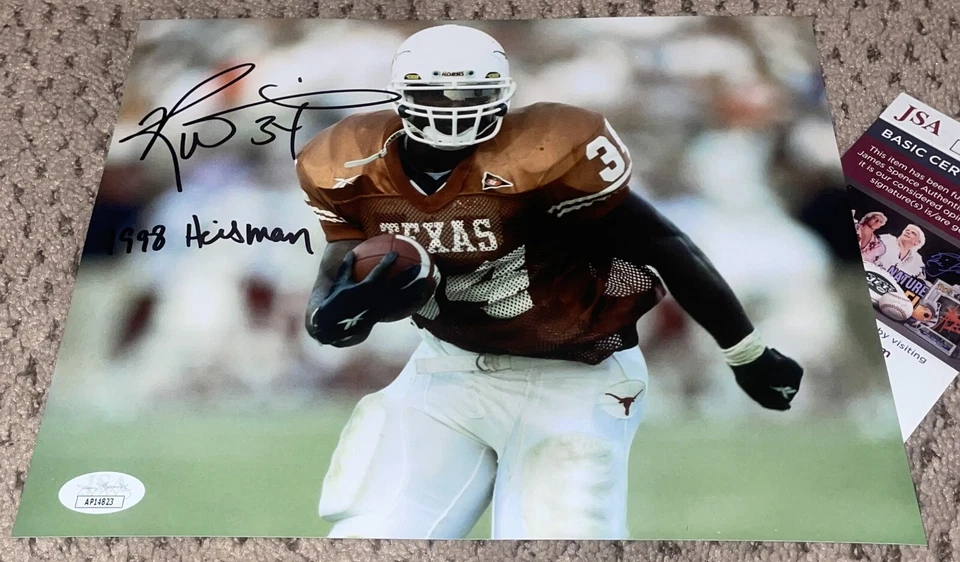 RICKY WILLIAMS SIGNED 8X10 PHOTO JSA TEXAS FOOTBALL LONGHORNS RICKEY HEISMAN 420 - Image 1 of 1