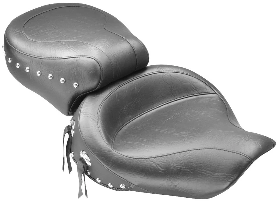 Asiento Super Touring Mustang ancho con tachuelas 75530 para 96-03 Harley Davidson FXDWG Foto 1 de 1