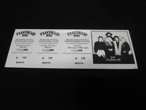 Fleetwood Mac - Melbourne 1988 - Unused Ticket - Near Mint Condition - Superb!!! - Foto 1 di 7