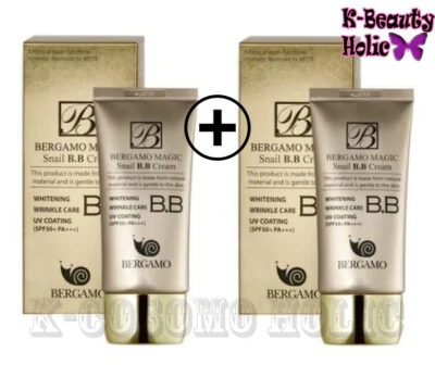 Bergamo/Magic Snail BB Cream 50 ml 1 + 1 / Arrugas + Protección UV / Hecho en Corea Foto 1 de 4