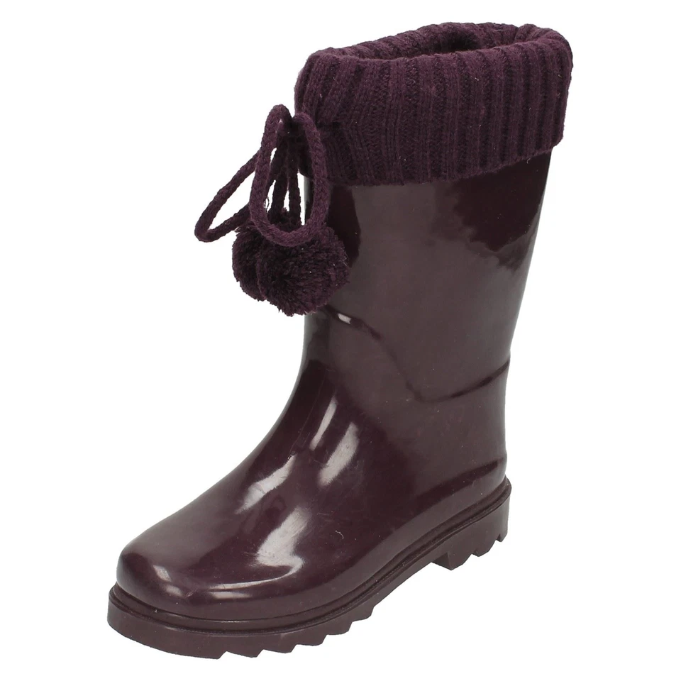 Niña Spot On Puño Tejido Botas de Agua - Imagen 1 de 1