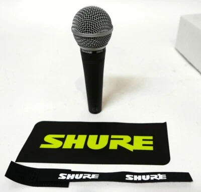 New! Shure Microphone Vocal Dynamic Cardioid SM48 LC Zipper Bag, Cable Tie - Image 1 of 4