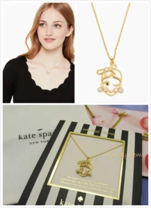 NWT Authentic Kate Spade Celestial Charm Virgo Pendant Clear Gold wbru904D - Picture 1 of 5