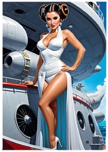 PRINCESA LEIA * ACEO personalizado * Novedad * CELEBRIDAD * Tarjeta de arte * ATC - Imagen 1 de 2