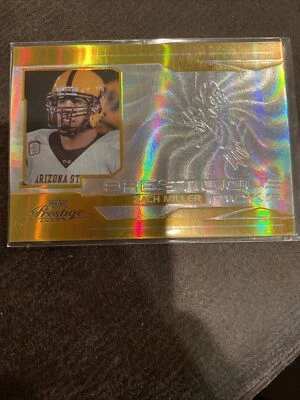 2007 Prestige Zach Miller Prestigious Picks Gold /25 - Image 1 of 2