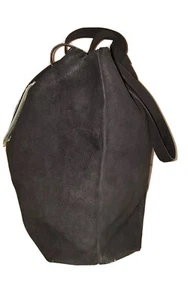 TOMS COSMOPOLITAN DSL LARGE BLACK SUEDE LEATHER TOTE HANDBAG W/WHIPSTITCH $158 - Picture 1 of 8