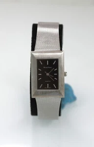 Mathey Tissot Uomo Orologio Argento Acciaio Inox Rete Wr Batteria Nero Quarzo - Foto 1 di 6