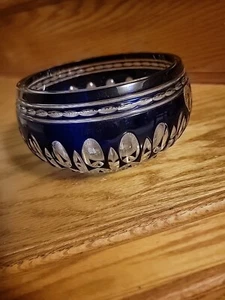 Waterford Kristall CLARENDON Kobaltblau Schliff auf Klar Schüssel 6" Neuwertig - Bild 1 von 7