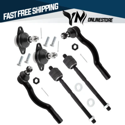 Suspension 6Pcs Ball Joints Inner Outer Tie Rods For Toyota Previa 1991-1997 - Image 1 of 4