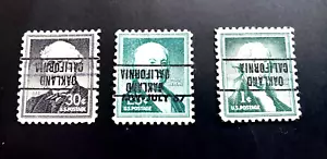 jimace29 US #1031, 1048-49 Vorabstornierungen, invertiert. Oakland, ca. - Bild 1 von 2
