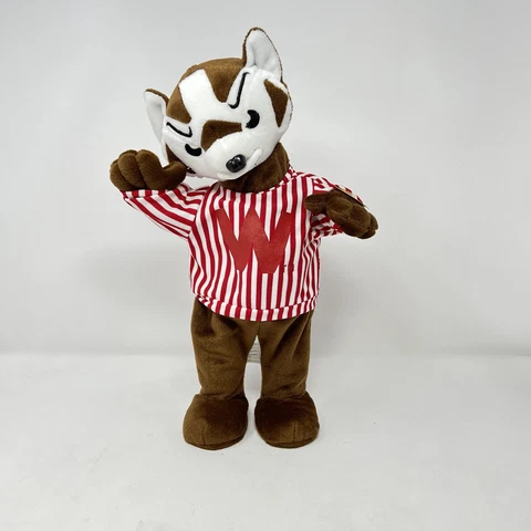 Wisconsin Bucky Mascot Badger Animated Plush Tested Works Gemmy Industries 2001 Cover