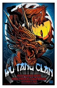 Wu-tang Clan 2022 Hollywood Concert Poster 11 X 17 Framed - Picture 1 of 2