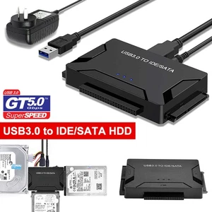 USB 3.0 to IDE & SATA Converter External Hard Drive Adapter Kit 2.5"/3.5"+Cable - Picture 1 of 11