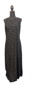 Vintage y2k Black Maxi Dress 1X Floral Embroidered Boho Long Dress Plus Size - Picture 1 of 7