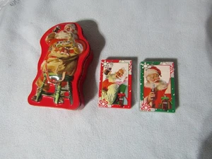 TWO DECK Bicycle Coca Cola Christmas Playing Cards Santa Claus NEW SEALED - Picture 1 of 3