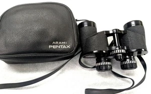 Pentax 12x35 Binoculars with Original Case Eye Lens Caps Crack on One - Picture 1 of 11