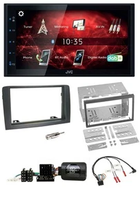 JVC DAB USB Bluetooth 2DIN Lenkrad Autoradio für Fiat Idea 2006-2012 grau - Bild 1 von 8