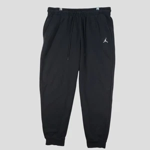Jordan Black Jogger Pants Cotton/Poly Blend With Drawstring Waist Mens L - Picture 1 of 10