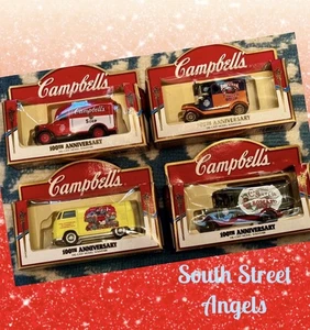 VINTAGE CAMPBELLS 100th ANNIVERSARY LLEDO DIE CAST MODEL CARS ~  LOT of 4 ~ NIB - Picture 1 of 7