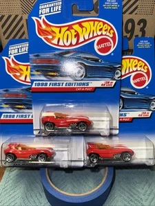 HOT WHEELS 1998 FIRST EDITIONS CAT-A-PULT #681 3 SPOKE. Set of 3 - Picture 1 of 1