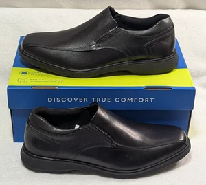 Zapatos de vestir mocasines para hombre Nunn Bush Kore Pro punta de bicicleta sin cordones negros talla 11 M - Imagen 1 de 13