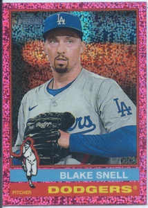 2025 Topps Heritage Chrome Pink Sparkle Refractors #59 Blake Snell - La Dodgers - Bild 1 von 2