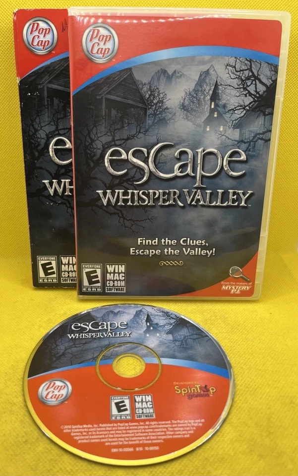 Escape Whisper Valley (Windows/ Mac PC CD-ROM, 2009, Pop Cap, Works Great) - Image 1 of 4