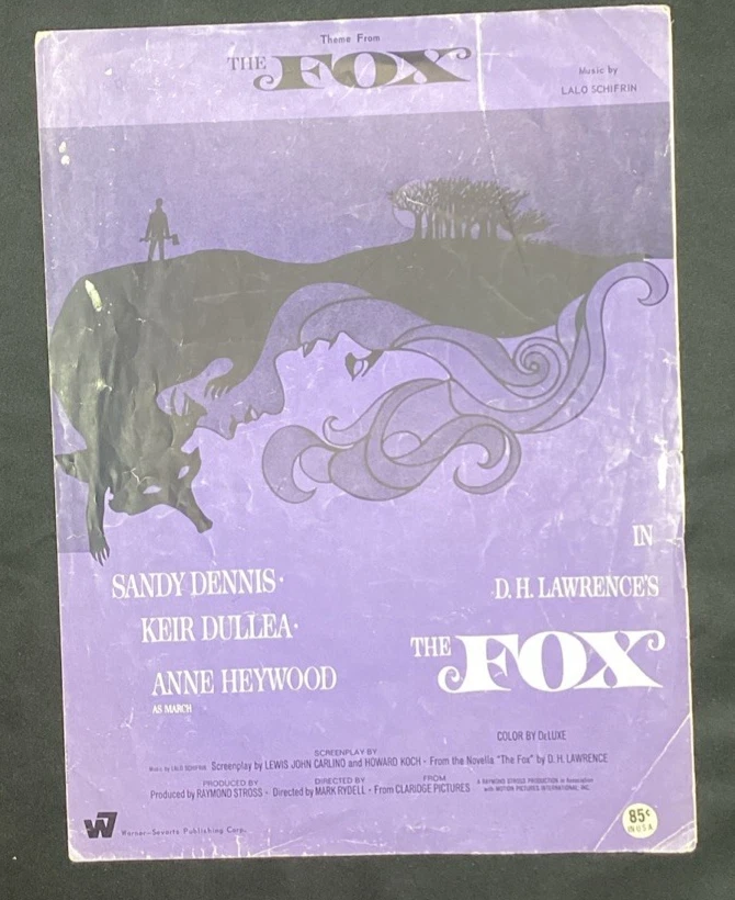 Partituras de colección, tema de la película de Fox 1968, D H Lawrence Foto 1 de 3