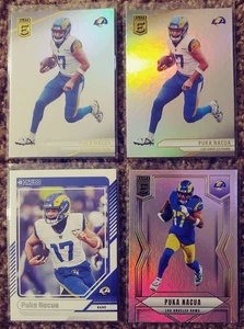 PUKA NACUA lotto di 4 carte da calcio 2023-2024 Los Angeles Rams - Foto 1 di 2