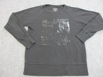 Sudadera Rag & Bone X Liberty Para Hombre Pequeña Negra Gráfica Cuello Redondo Pullover Foto 1 de 4