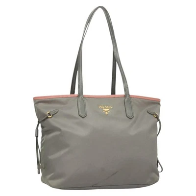 Auténtico bolso de mano PRADA de nailon gris dorado hk2798 Foto 1 de 4