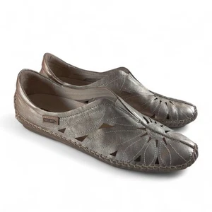 Pikolinos Jerez Zapatos Mujer 8 - 8.5 / EU 39 Hoja Dorada Mocasín Cuero Sin Cordones - Imagen 1 de 11