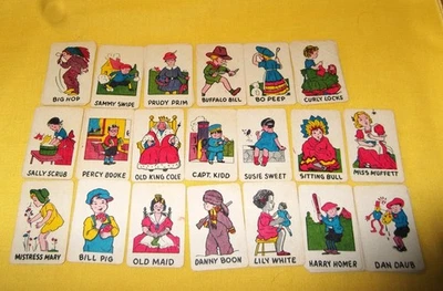 VINTAGE INCOMPLETE MINI OLD MAID CARD GAME by RUSSELL - image 1 of 2