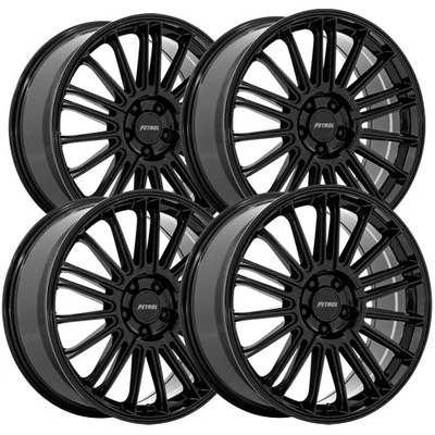 (Set of 4) Petrol PE001 P1D 20x8.5 5x120 +35mm Gloss Black Wheels Rims 20" Inch - Image 1 of 4