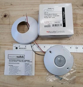 NEW Acuity Controls CM10 CEILING MOUNT Sensor Switch Extended Range 360° 184CGU - Picture 1 of 5