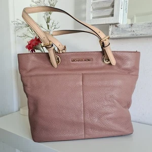 Michael Kors Leather Bedford Tote Shoulder Bag Shopper Handbag Brown Medium - Picture 1 of 18