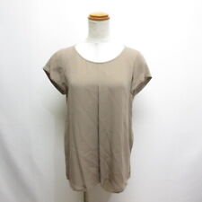 Theory Luxe Short Sleeve Silk Chiffon Blouse Cut And Sewn 038 Light Brown Tag La