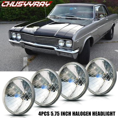 Faro halógeno redondo haz alto/bajo para Buick Gran Sport 1965-1967 5,75" 5-3/4" Foto 1 de 4