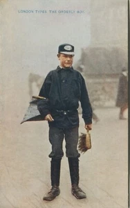 LONDON TYPES, DER ORDERLY JUNGE, SOZIALGESCHICHTE - London Postkarte - Bild 1 von 2