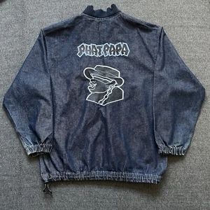 Y2K DISS Phat Papa Denim Jacket - Retro Men Outerwear Vintage Streetwear Size L - Picture 1 of 7