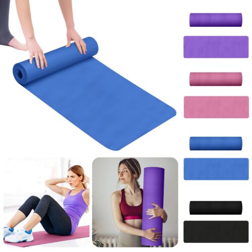 Gym Exercise Mat Yoga Mat Pilates Workout Pad Non Slip Home Class Fitness 4mm