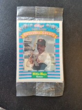 4 1991 Sportflics Kellogg's Cornflakes Baseball Greats Sealed Cards Mays Spahn 
