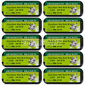 ETERFANT Dental Ortho Bracket Zahnspange MIM Monoblock Metall Mini Roth 018 345 Haken - Bild 1 von 15