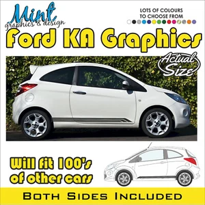 FORD KA ST PLUS + Rayas RS 3/5 Puertas Calcomanías Adhesivas Gráficos Envío y devolución GRATIS 016 - Imagen 1 de 4