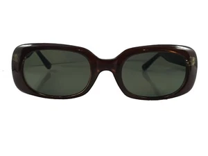 Gafas de sol y estuche con protección UV400 marcos gruesos dorados marrón (D025) - Imagen 1 de 6