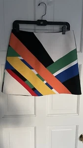 Tibi Vibrant Geometrical Mini Skirt Size 8 - gorgeous - Picture 1 of 6