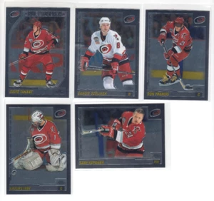 00/01 Topps Chrome Carolina Hurricanes (5 Cards) Francis Irbe Tanabe Ozolinsh + - Picture 1 of 2