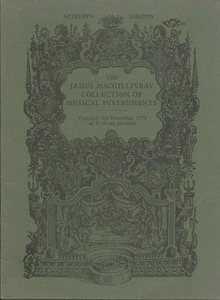 SOTHEBY'S London JAMES MCGILLIVRAY Coll Woodwind Musical Instruments Catalog 79 - Picture 1 of 1