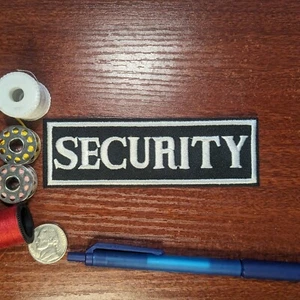 Security Guard Patch Uniform Embroidered Iron On Rectangular Patch 1.25x3" - Picture 1 of 3